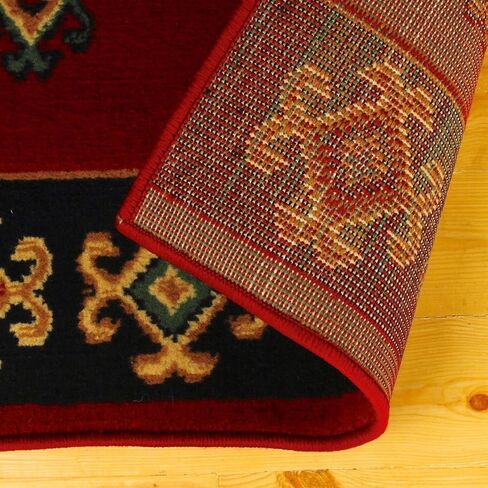 SUPERIOR Traditional Santa Fe Area Rug Collection 3 x 5- Red in Kuwait