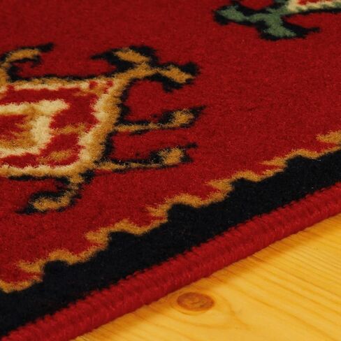 SUPERIOR Traditional Santa Fe Area Rug Collection 3 x 5- Red in Kuwait