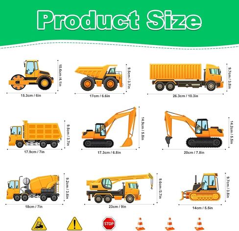 Construction Wall Sticker Glow in The Dark Wall Decals Truck Car Transports Decals Peel and Stick Removable for Baby Kids Boys Girls Bedroom Living Room Ceiling Nursery Decor… in Kuwait