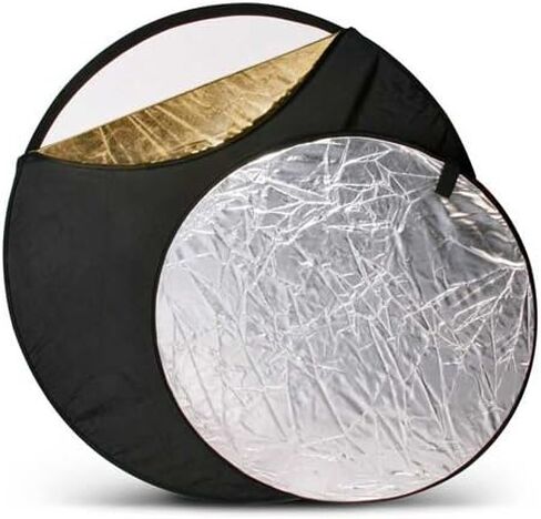 Zykkor 5-in-1 Reflector 22" with Gold, Silver, Translucent, Black & White Surfaces. in Saudi Arabia