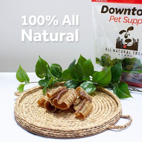 إمدادات الحيوانات الأليفة في وسط المدينة - علاجات الكلاب من لحم البقر والقصبة الهوائية - بديل عصي الفتوة - علاجات أسنان الكلاب ومضغ الكلاب الخالي من الجلود الخام - الجلوكوزامين والكوندرويتين والبروتين والفيتامينات والمعادن - 3 بوصات - 25 قيراط in Kuwait