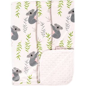 Top Tots Deluxe Minky Baby Blanket - Koalas on Vines, 40 x 29 Inch White in Kuwait