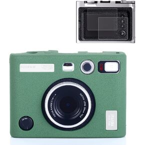 حافظة حماية Pocoukate لـ Instax Mini EVO، حقيبة غطاء من السيليكون الناعم مع واقي شاشة لكاميرا Fujifilm Instax Mini EVO الفورية - أسود in Kuwait