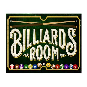 Billiards Room- Vintage Pool Room Wall Decor, Rustic Game Room Wall Art Print Ideal For Home Decor, Play Room Decor Bar Decor, Shop, & Man Cave Decor. Great Gift for All Pool Sharks! Unframed-11x14" in Saudi Arabia