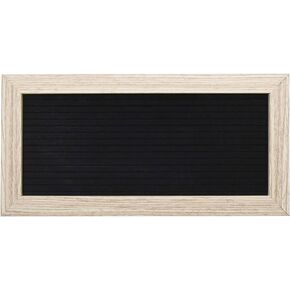لوح رسائل أسود مؤطر من Haven Home Decor مع حزمة من 180 حرفًا ورمزًا، إطار مقاس 10 بوصة عرض × 5 بوصة ارتفاع - أخاديد آمنة تحمل حرفًا واحدًا في مكانه، إطار خشبي ذو لمسة نهائية طبيعية