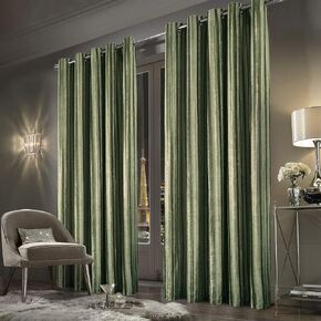 always4u Plush Velvet Curtains Luxury Velour Drapes for Living Room Bedroom Modern Beautiful Shining Window Treatment 2 Panels Beige 54 * 84 Inches in Kuwait