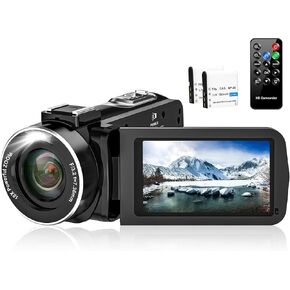 ZAINSAIN AteEco Video Camera Camcorder, 2.7K Camcorder 48MP 16X Digital Video Camera for YouTube 3.0'' 270 Degree Rotation Screen Video Recorder Vlogging Camera with Remote Control and Two Batteries in Saudi Arabia