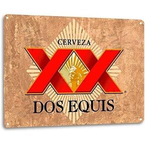 Anjoes Dos Equis XX Beer Logo Retro Wall Art Decor Bar Pub Man Cave Anjoes Metal Tin Sign 8x12 inch New in Kuwait