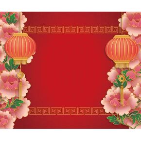 OFILA خلفية السنة الصينية الجديدة 10x8ft النسيج خلفية السنة القمرية الجديدة الصينية الفوانيس الحمراء الزهور صور السنة الآسيوية الجديدة خلفية مهرجان الربيع صور خلفية النمط الصيني خلفية السنة الجديدة in Kuwait