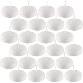 RYGufamizi 3 inches Floating Candles, White odorless Floating Wax, Used for Cylindrical vases, centerpieces for Candlelight Weddings, Parties, Swimming Pools, and Vacations (24 pcs) in Kuwait