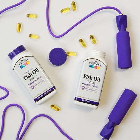 Fish Oil 1000 mg 90 Enteric Coated Softgels, 21st Century in Saudi Arabia