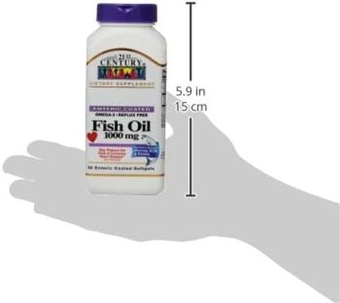 Fish Oil 1000 mg 90 Enteric Coated Softgels, 21st Century in Saudi Arabia
