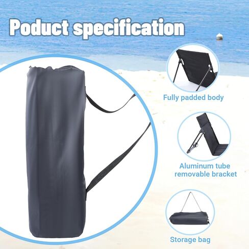 كرسي استرخاء محمول للشاطئ، كراسي استرخاء قابلة للطي للبالغين، بساط تسمير مثالي لحمامات الشمس، كرسي شاطئ للفناء والتخييم خفيف الوزن in Kuwait