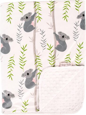 بطانية أطفال مينكي ديلوكس من توب توتس - كوالا أون فاينز، 40 × 29 بوصة، أبيض in Kuwait