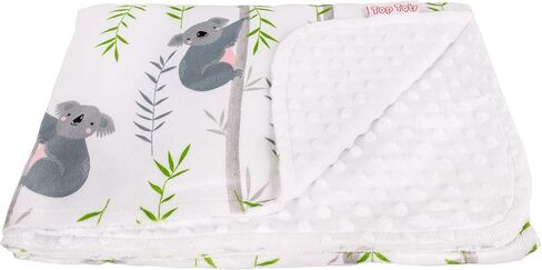 بطانية أطفال مينكي ديلوكس من توب توتس - كوالا أون فاينز، 40 × 29 بوصة، أبيض in Kuwait