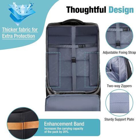 Tonyeee Car Seat Travel Bag with Wheels,Padded Car Seats Backpack,Large Durable Carseat Travel Bag for Airplane,Airport Gate Check Bag, Cover Bag with Padded Shoulder Strap-Black in Kuwait