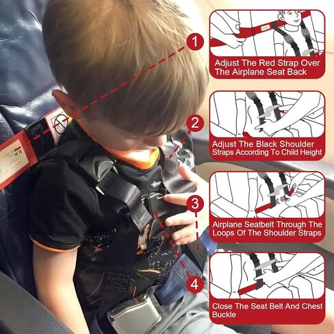 Child Airplane Safety Travel Harness, Airplane Travel Accessories for Kid Toddler, Child Aviation Flight Seat Device in Kuwait