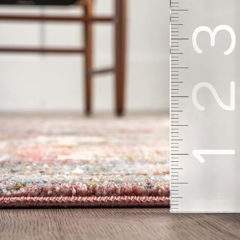 nuLOOM Vintage Harriet Medallion Fringe Area Rug, 6' 7" x 9' 4", Orange in Kuwait