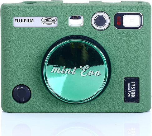 Pocoukate Protective Case for Instax Mini EVO, Soft Silicone Cover Bag with Screen Protector for Fujifilm Instax Mini EVO Instant Camera - Pink in Saudi Arabia