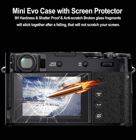 Pocoukate Protective Case for Instax Mini EVO, Soft Silicone Cover Bag with Screen Protector for Fujifilm Instax Mini EVO Instant Camera - Pink in Saudi Arabia
