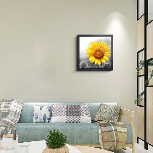 Beach Canvas Wall Art for Bathroom Gold Sand Wall Decoration Seascape Themed Modern Canvas Print Picture Framed Artwork for Home Kitchen Bedroom Living Room Wall Decor Size 14x14 in Saudi Arabia