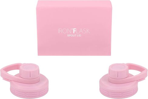 غطاء فوهة من IRON ° FLASK للفم الضيق، زجاجات مياه رياضية معزولة بسيطة، معيار مقصف مائي، غطاء حديث، غطاءان خاليان من مادة BPA (أسود منتصف الليل) in Saudi Arabia