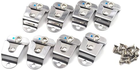 (8-Pack) HLN9073 HLN9073B Mic Microphone Hang Up Clip with Screws Compatible with CB Motorola Radio CDM1250 CDM750 GM300 M1225 GM3688 GTX800 XPR4350 XPR4550 Kenwood TK768G TK868G TM471A Two Way Radios in Kuwait