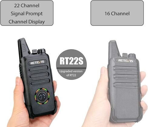 Retevis RT22S 2 Way Radios, Portable and Mini Walkie Talkies for Adults, Channel Display, Hands Free Two Way Radios Rechargeable for Daycare Business Warehouse Retail Church(20 Pack) in Saudi Arabia
