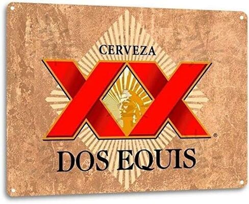 Anjoes Dos Equis XX Beer Logo Retro Wall Art Decor Bar Pub Man Cave Anjoes Metal Tin Sign 8x12 inch New in Kuwait