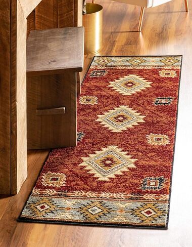 Rugs.com Pioneer Collection Rug – 2' x 3' Brick Medium-Pile Rug Perfect for Living Rooms, Large Dining Rooms, Open Floorplans in Kuwait