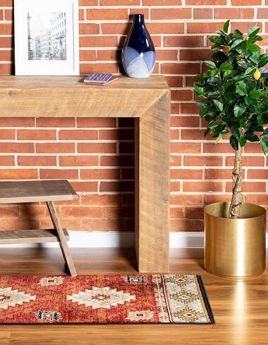 Rugs.com Pioneer Collection Rug – 2' x 3' Brick Medium-Pile Rug Perfect for Living Rooms, Large Dining Rooms, Open Floorplans in Kuwait