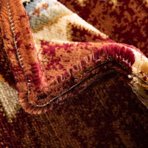 Rugs.com Pioneer Collection Rug – 2' x 3' Brick Medium-Pile Rug Perfect for Living Rooms, Large Dining Rooms, Open Floorplans in Kuwait