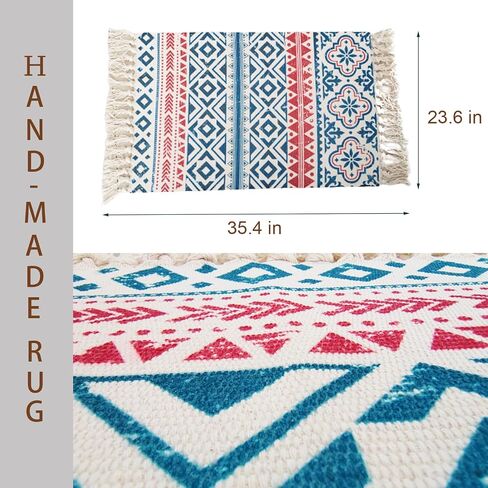 سجاد YRXRUS Valentine Day Boho Area Rugs، سجاد قطني لديكور الغرفة، سجاد شرابة، 23.6 × 35.4 بوصة للحفلات، المعيشة، غرفة النوم، غرفة الغسيل، المطبخ، ديكور المنزل المدخل in Saudi Arabia