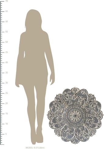 ديكور حائط Stratton Home Decor S07730، عرض × 0.75 عمق × 28.00 ارتفاع، رمادي in Saudi Arabia