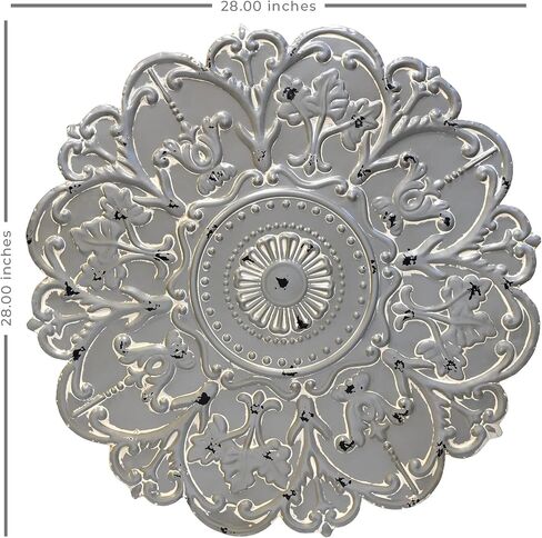 ديكور حائط Stratton Home Decor S07730، عرض × 0.75 عمق × 28.00 ارتفاع، رمادي in Saudi Arabia