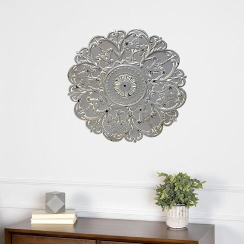 ديكور حائط Stratton Home Decor S07730، عرض × 0.75 عمق × 28.00 ارتفاع، رمادي in Saudi Arabia