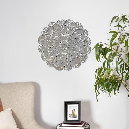 ديكور حائط Stratton Home Decor S07730، عرض × 0.75 عمق × 28.00 ارتفاع، رمادي in Saudi Arabia