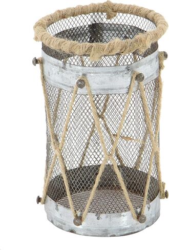 Deco 79 Metal Lantern with Intricate Scroll Work, Set of 2 12", 9"H, Beige in Kuwait