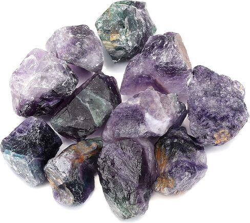 مانيفو بلورات طبيعية خام أحجار كريمة خام ريكي شفاء كريستال نيزك حجر كوارتز خام لمجموعة التأمل موازنة الشاكرا (2-4 سم/460 جرام) in Kuwait