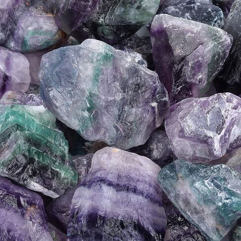 مانيفو بلورات طبيعية خام أحجار كريمة خام ريكي شفاء كريستال نيزك حجر كوارتز خام لمجموعة التأمل موازنة الشاكرا (2-4 سم/460 جرام) in Kuwait