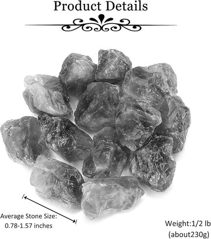 مانيفو بلورات طبيعية خام أحجار كريمة خام ريكي شفاء كريستال نيزك حجر كوارتز خام لمجموعة التأمل موازنة الشاكرا (2-4 سم/460 جرام) in Kuwait