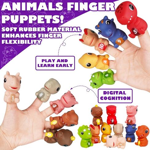 ألعاب العد المطابقة لأرقام الديناصورات الصغيرة، لعبة تعليمية، مجموعة ألعاب الديناصورات للأطفال، دمى الأصابع، التعرف على فرز الألوان، ألعاب المحركات الدقيقة، هدايا أدوات تعليم مونتيسوري in Kuwait
