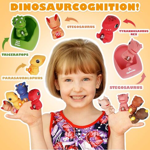 ألعاب العد المطابقة لأرقام الديناصورات الصغيرة، لعبة تعليمية، مجموعة ألعاب الديناصورات للأطفال، دمى الأصابع، التعرف على فرز الألوان، ألعاب المحركات الدقيقة، هدايا أدوات تعليم مونتيسوري in Kuwait