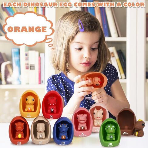 ألعاب العد المطابقة لأرقام الديناصورات الصغيرة، لعبة تعليمية، مجموعة ألعاب الديناصورات للأطفال، دمى الأصابع، التعرف على فرز الألوان، ألعاب المحركات الدقيقة، هدايا أدوات تعليم مونتيسوري in Kuwait