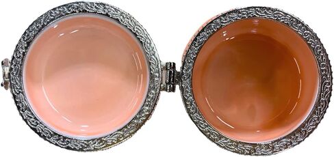 الفنون القيمة صندوق حلي من البورسلين بتصميم ورود بيضاء، قطر 2 انش (خوخي) in Kuwait