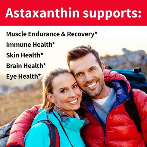 Lindberg Astaxanthin 12 Mg With Extra Virgin Olive Oil, Astareal Brand, 60 Softgels (99-193) in Kuwait