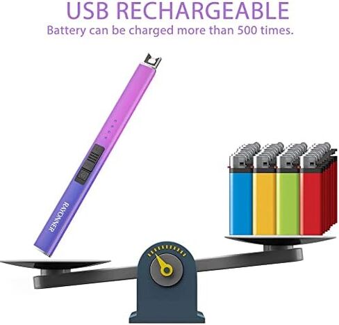 RAYONNER Lighter Electric Lighter Candle Lighter Rechargeable USB Lighter Arc Lighter (Rose Gold*2, 1Count（Pack of 2）) in Saudi Arabia