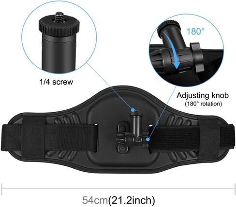 كامنون حزام تثبيت حزام الخصر + عصا سيلفي بديلة قابلة للتعديل لكاميرا جو برو هيرو 11/10/9/8/اوسمو بوكيت/انستا 360 ون/اكس/اكس 2/اكس 3 in Kuwait