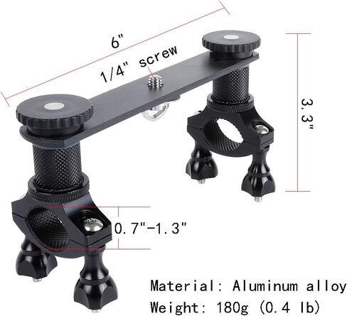 Leenconghui Bike Handlebar Clamp Mount for Mobile Phone stabilizer, Compatible with DJI OM6/OM5/SE/OM4/OSMO Mobile 3/Feiyu/Zhiyun Smooth Q and Other Phone Gimbal Stabilizer in Saudi Arabia