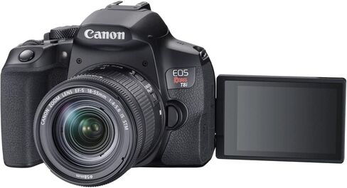Canon EOS Rebel T8i DSLR Camera with 18-55mm Lens (3924C002) + Canon EF 50mm Lens + 64GB Memory Card + Color Filter Kit + Case + Filter Kit + Corel Photo Software + LPE17 Battery + More (Renewed) in Saudi Arabia